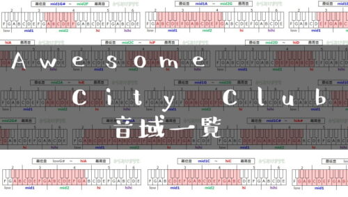 Awesome City Club歌手音域一覧トップ